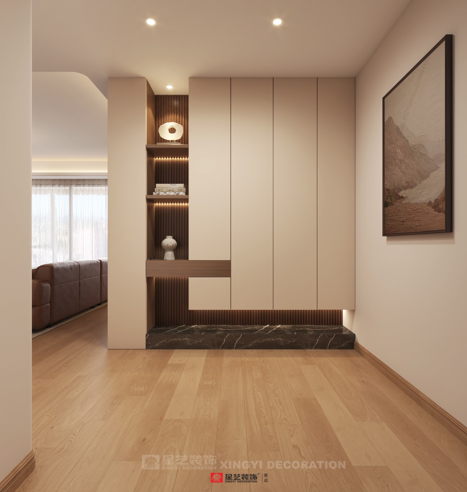 建發(fā)養(yǎng)云180平現代風格玄關裝修效果圖