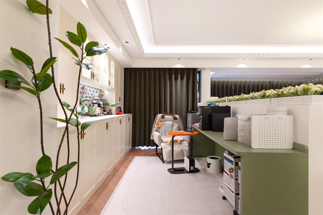 山漸青151平法式書房裝修完工實(shí)景圖