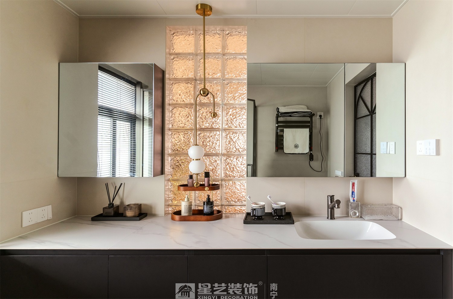 湖畔書院150平法式中古風(fēng)衛(wèi)生間裝修完工實景圖