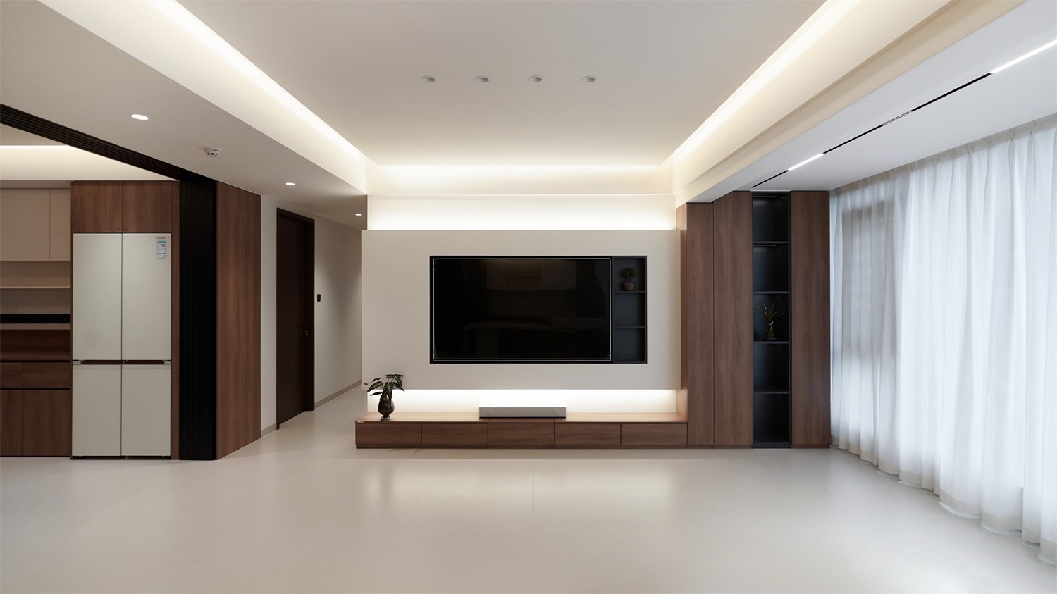 北投溪境119平中古風(fēng)客廳裝修完工實(shí)景圖